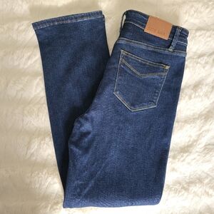 Judy Blue High Rise Tummy Control Straight Leg Dark Blue Wash Denim Jean